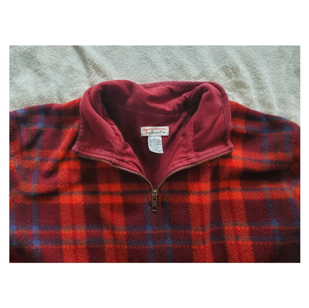 Vintage Talbots plaid sweatshirt size small - Picture 9 of 9